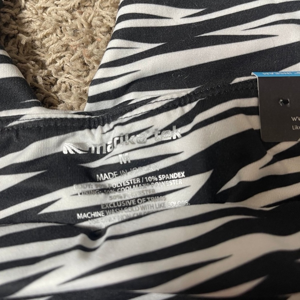 Marika Black and White Zebra Print Capris